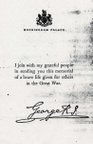 Letter from King George